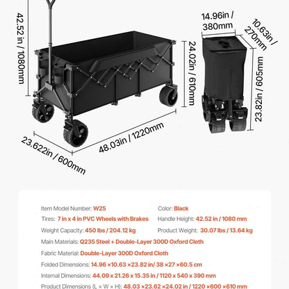 VEVOR Foldable Double Decker Wagon, Summervibes