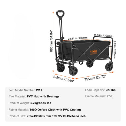 VEVOR Foldable Double Decker Wagon, Summervibes