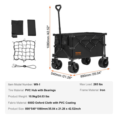 VEVOR Foldable Double Decker Wagon, Summervibes