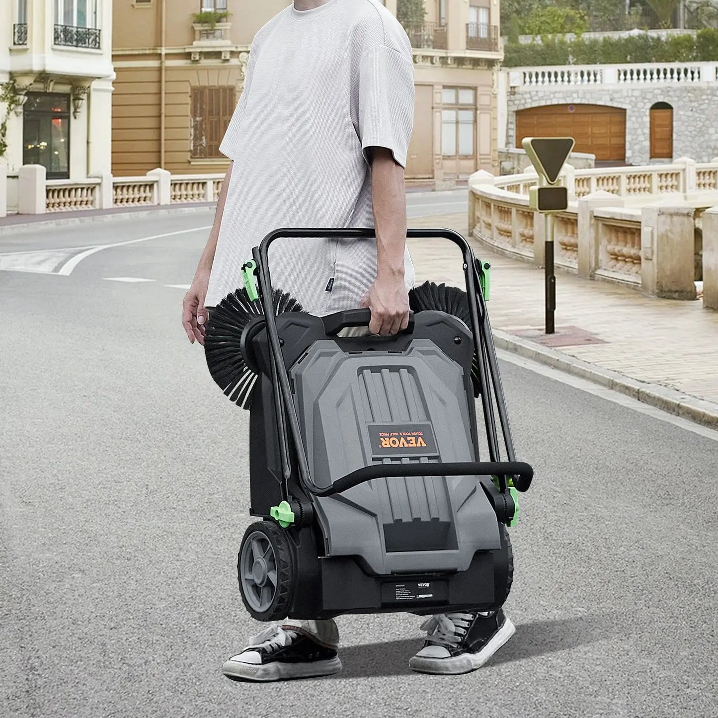 VEVOR 25.6" Walk-Behind Push Floor Sweeper