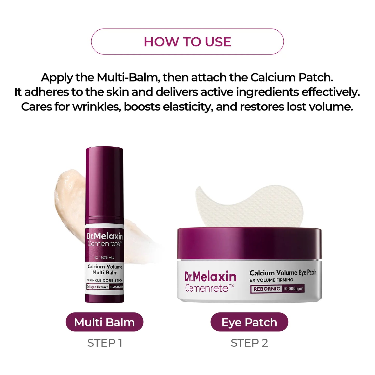 [Dr.Melaxin Official] Calcium Volume Multi Balm+Eye Patch 60ea
